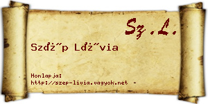 Szép Lívia névjegykártya